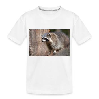 Raton laveur nord-américain (en allemand Waschbär) - T-shirt bio Premium Enfant - blanc - Devant