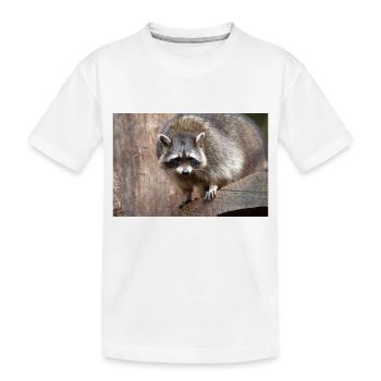 Raton laveur nord-américain (en allemand Waschbär) - T-shirt bio Premium Enfant - blanc - Devant