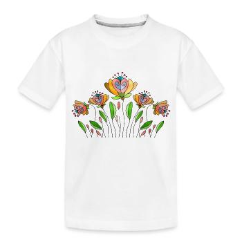 Flowers - Kids' Premium Organic T-Shirt - white - Front