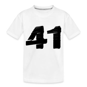 41 Maillot numéro - T-shirt bio Premium Enfant - blanc - Devant