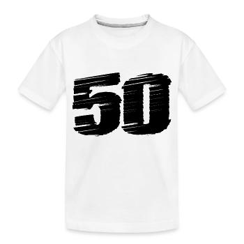 Maillot 50 numéros - T-shirt bio Premium Enfant - blanc - Devant