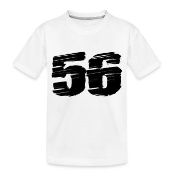 56 Zahl Trikot - Kinder Premium Bio T-Shirt - Weiß - Vorne