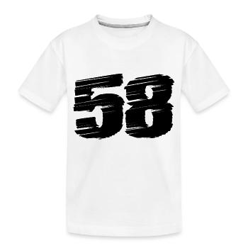 58 Number jersey - Kids' Premium Organic T-Shirt - white - Front