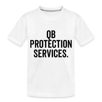 QB Protection Services - Kids' Premium Organic T-Shirt - white - Front
