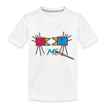 Verliebte Vögel - Kinder Premium Bio T-Shirt - Weiß - Vorne