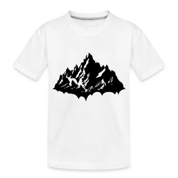 Mountains Nature Silhouette - Kids' Premium Organic T-Shirt - white - Front