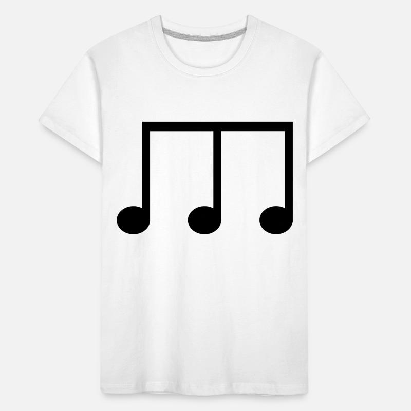 Eighth note symbol with three note heads Kids' Premium Organic T-Shirt