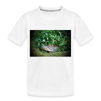 Kaiman - 2 - Kinder Premium Bio T-Shirt - Weiß - Vorne