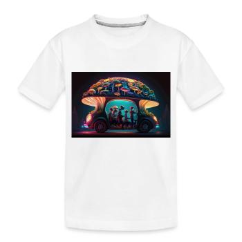 Voiture champignon - T-shirt bio Premium Enfant - blanc - Devant