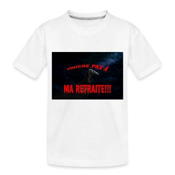 touche pas à ma retraite - T-shirt bio Premium Enfant - blanc - Devant