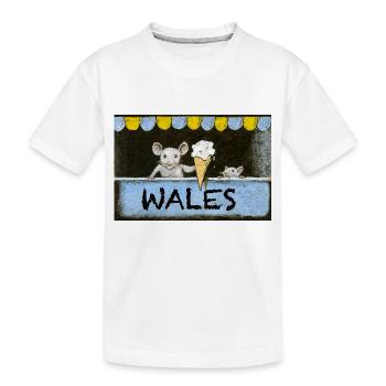 Micecream Wales - Kids' Premium Organic T-Shirt - white - Front