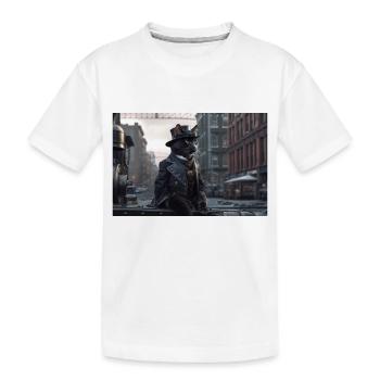 Chat Noir7 - T-shirt bio Premium Enfant - blanc - Devant
