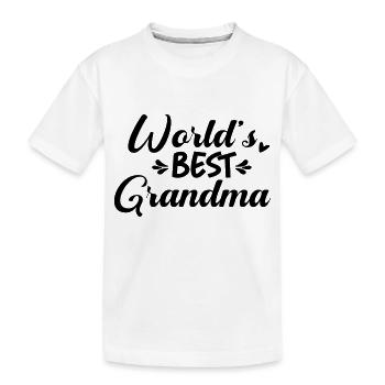 World´s Best Grandma - Kinder Premium Bio T-Shirt - Weiß - Vorne