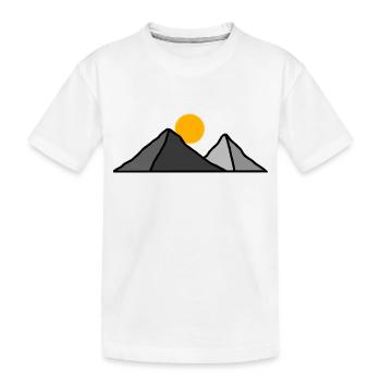 Sommets montagneux sous le soleil - T-shirt bio Premium Enfant - blanc - Devant