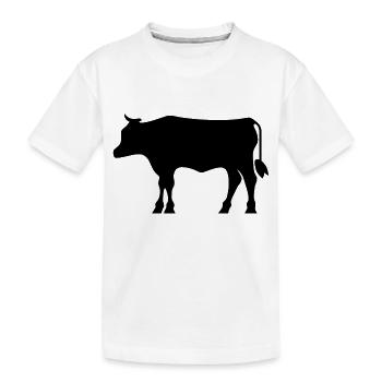 Icône de vache simple - T-shirt bio Premium Enfant - blanc - Devant