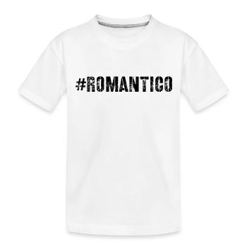 T-Shirt "#romantico" - Kinder Premium Bio T-Shirt - Weiß - Vorne