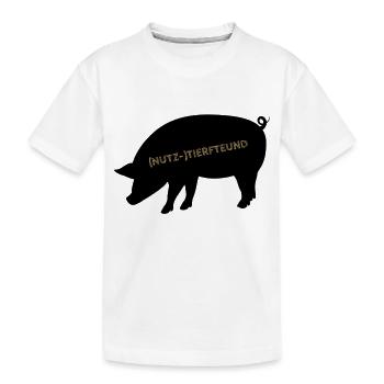 (Nutz-)tierfreund - Kinder Premium Bio T-Shirt - Weiß - Vorne