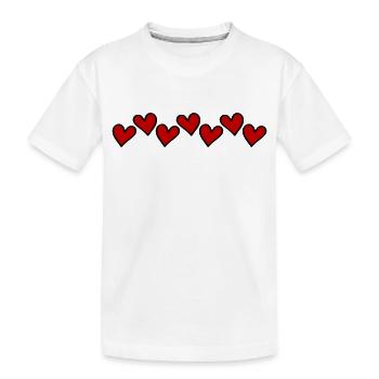 Herzen Love Symbol - Kinder Premium Bio T-Shirt - Weiß - Vorne