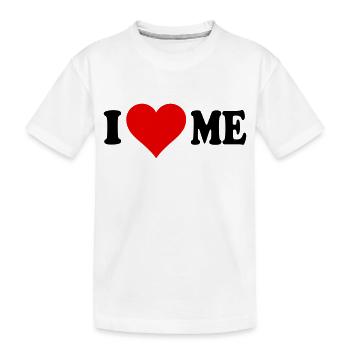 Iloveme - Kinder Premium Bio T-Shirt - Weiß - Vorne