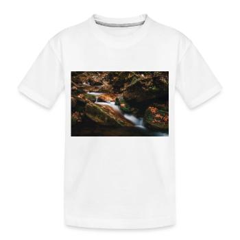 Couleurs d’automne dans les feuilles de la rivière - T-shirt bio Premium Enfant - blanc - Devant