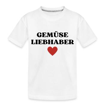 Gemüse Liebhaber - Kinder Premium Bio T-Shirt - Weiß - Vorne
