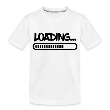 Loading - Kids' Premium Organic T-Shirt - white - Front