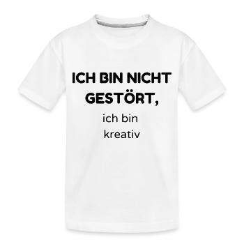 gestört - Kinder Premium Bio T-Shirt - Weiß - Vorne