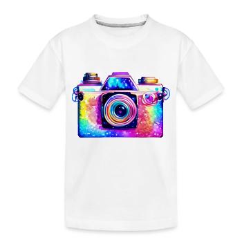 Photographer Funny Photographers Photographing Camera - Kids' Premium Organic T-Shirt - white - Front