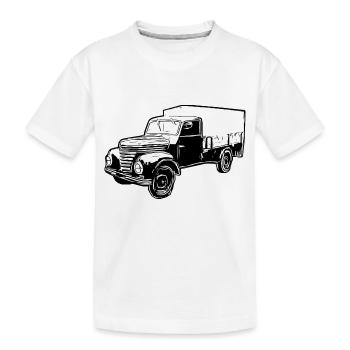 Framo pritsche Transporter Lkw DDR IFA Oldtimer - Kinder Premium Bio T-Shirt - Weiß - Vorne