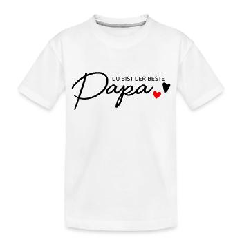 Bester Papa - Kinder Premium Bio T-Shirt - Weiß - Vorne