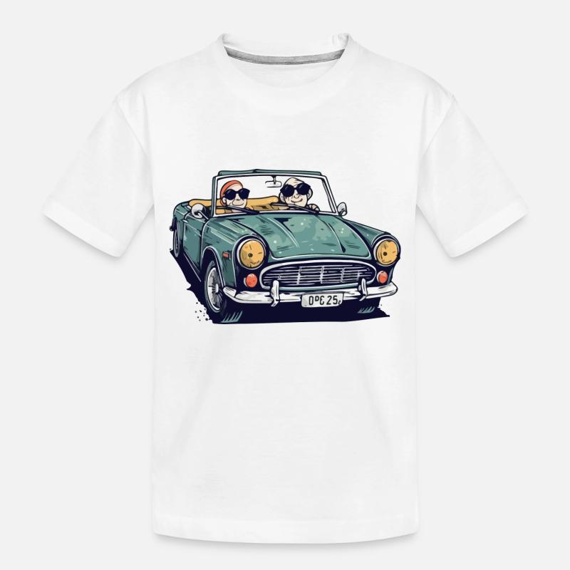 Denise et roger en cabriolet - T-shirt bio Premium Enfant - blanc