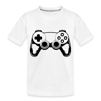 Manette de jeu de jeux vidéo - T-shirt bio Premium Enfant - blanc - Devant