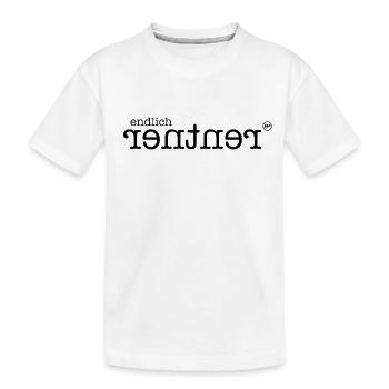 endlich rentner (Palindrom) - Kinder Premium Bio T-Shirt - Weiß - Vorne