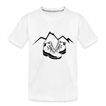 Mountain Hike - Wanderung Berg - Kinder Premium Bio T-Shirt - Weiß - Vorne