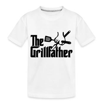 Le père du gril - T-shirt bio Premium Enfant - blanc - Devant