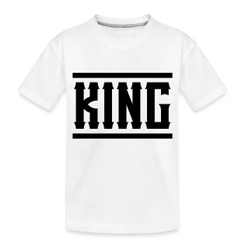 KING - Kinder Premium Bio T-Shirt - Weiß - Vorne