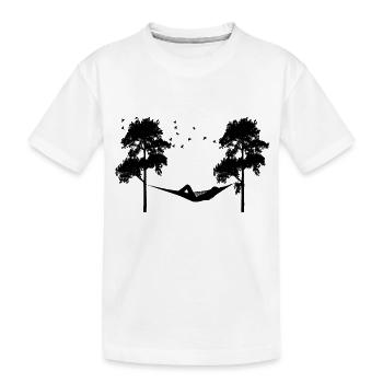 Hammock in paradise - Kids' Premium Organic T-Shirt - white - Front