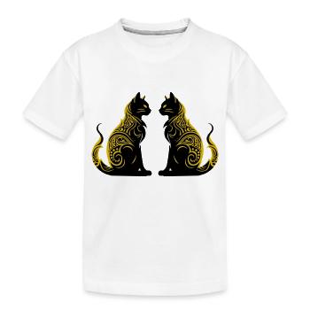 cats - Kinder Premium Bio T-Shirt - Weiß - Vorne