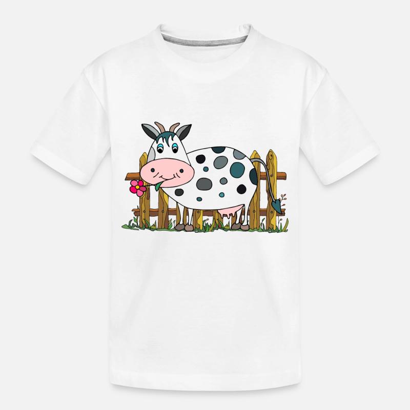 Kuh - Kinder Premium Bio T-Shirt - Weiß