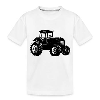Tracteur - T-shirt bio Premium Enfant - blanc - Devant