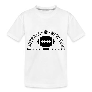 Football NY - black print - Kinder Premium Bio T-Shirt - Weiß - Vorne