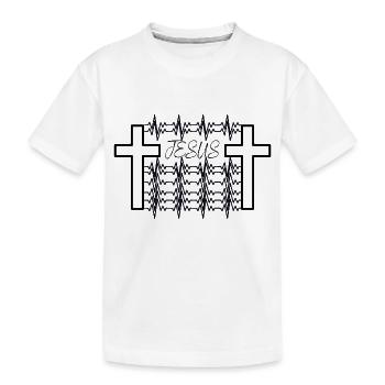 Jesus beat - Kinder Premium Bio T-Shirt - Weiß - Vorne