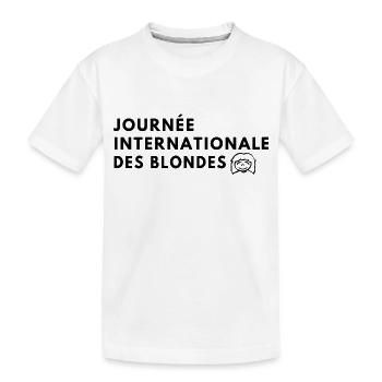 Journée internationale des blondes - T-shirt bio Premium Enfant - blanc - Devant