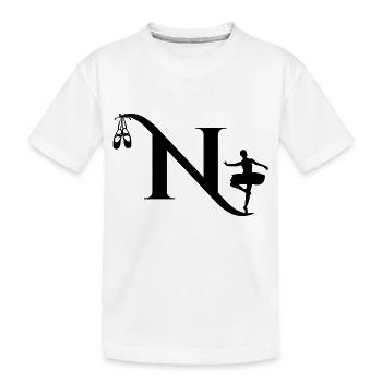 Lettre n ballerine - T-shirt bio Premium Enfant - blanc - Devant