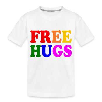 Free hugs lgbt - Kinder Premium Bio T-Shirt - Weiß - Vorne