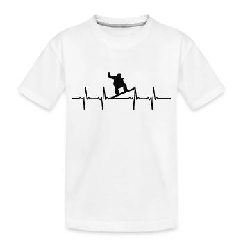 Planche à neige - T-shirt bio Premium Enfant - blanc - Devant