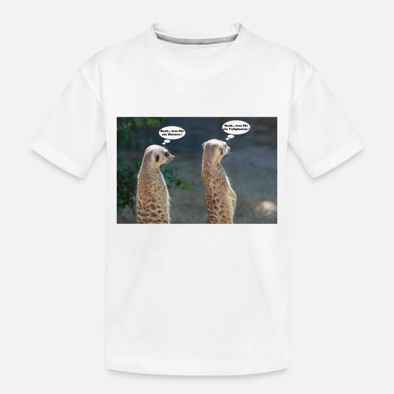 Erdmännchen - Kinder Premium Bio T-Shirt - Weiß