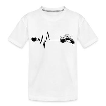 Steak Herzschlag Puls - Kinder Premium Bio T-Shirt - Weiß - Vorne