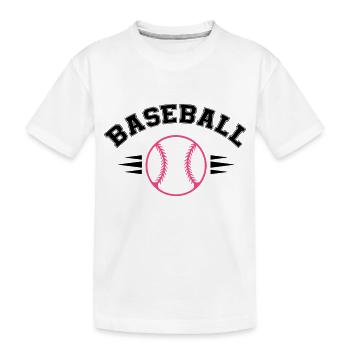 baseball - Kinder Premium Bio T-Shirt - Weiß - Vorne
