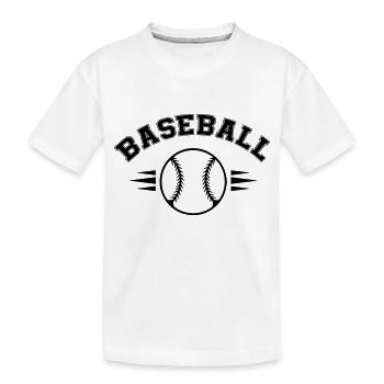 baseball - Kinder Premium Bio T-Shirt - Weiß - Vorne
